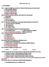 Đề cương học kỳ 2 môn Vật lý Lớp 6